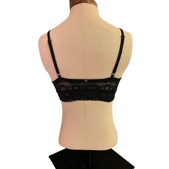 PINK Bralette Victoria’s Secret size L Large Black Lace Lacy Padded Underwire - Picture 2 of 9